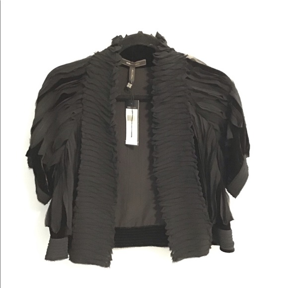 🖤 NWT BCBGMaxAzria Lace Velvet Jacket Rare! XS 🖤 - Picture 7 of 8